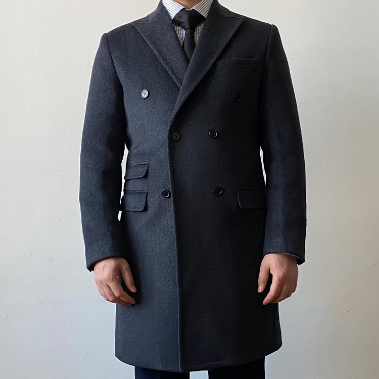 Dark Gray Cashmere Winter Coat - Image 2