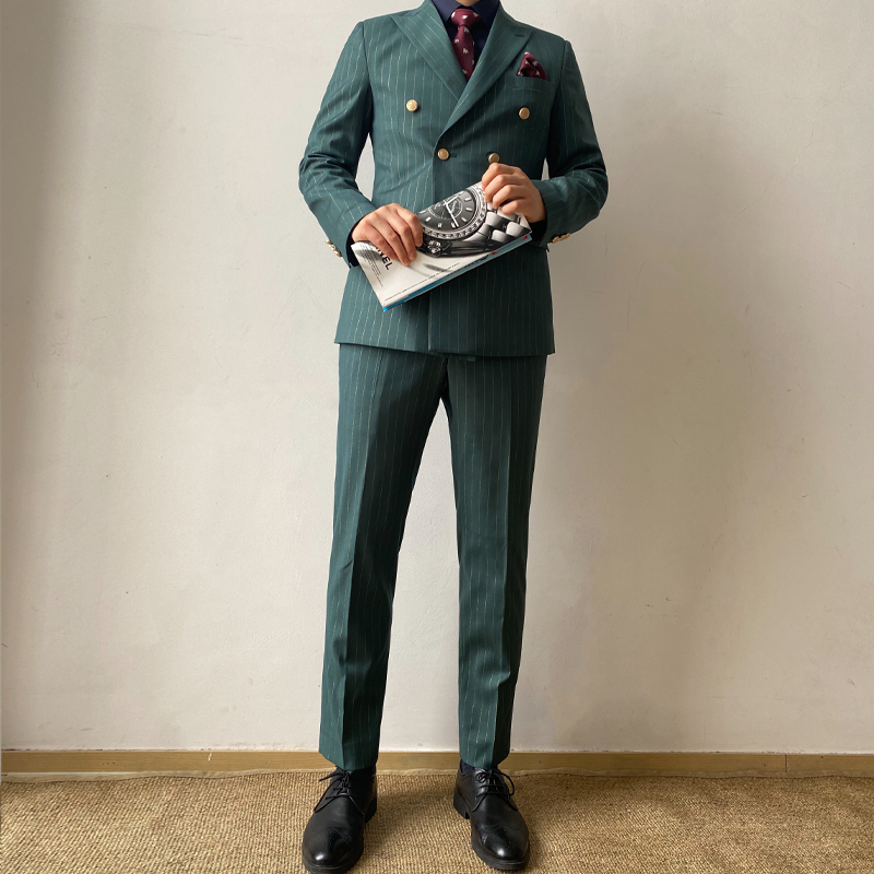 Green Striped Suit Set - Image 5