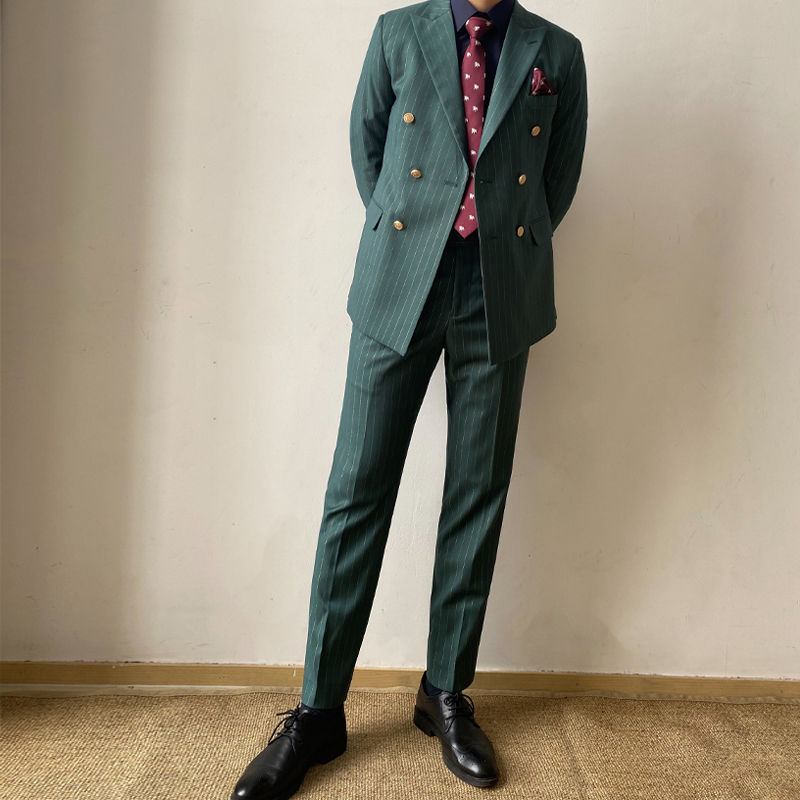 Green Striped Suit Set - Image 6