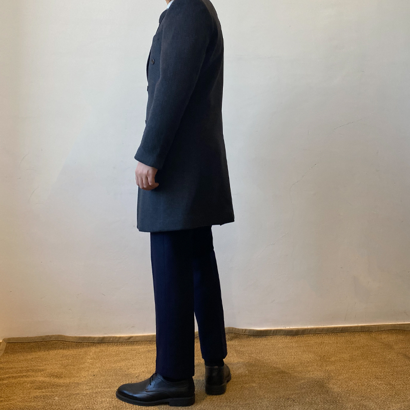 Dark Gray Cashmere Winter Coat - Image 4