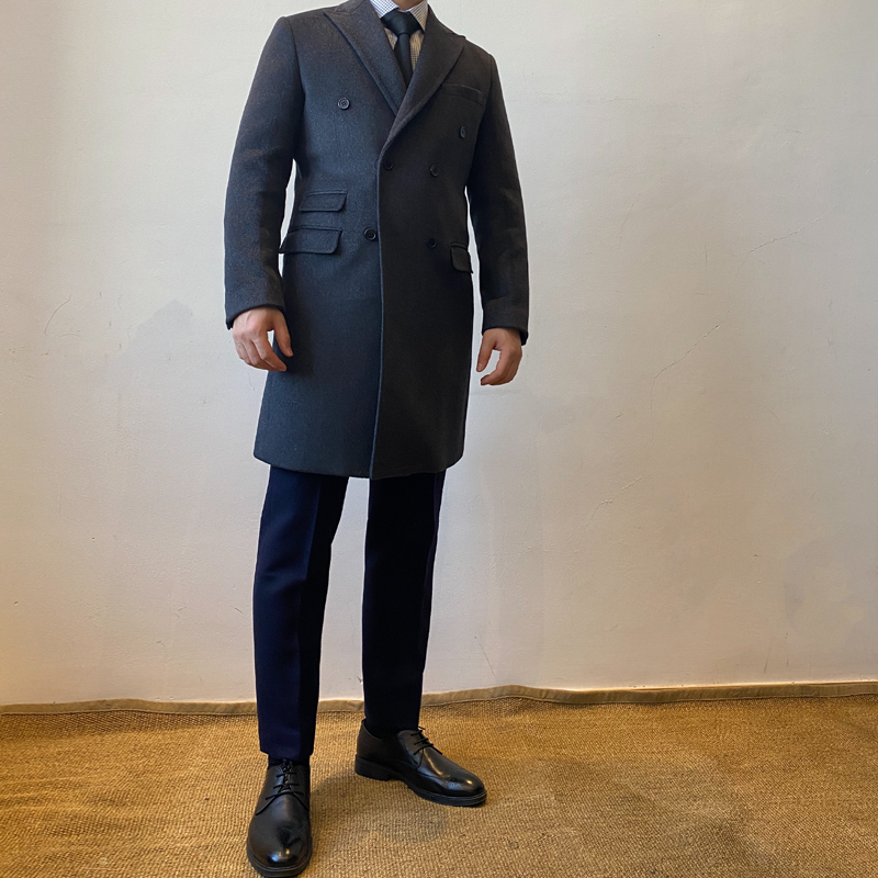 Dark Gray Cashmere Winter Coat - Image 5