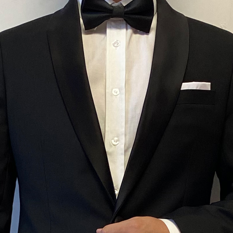 Black Shawl Collar Tuxedo Suit Set - Image 8
